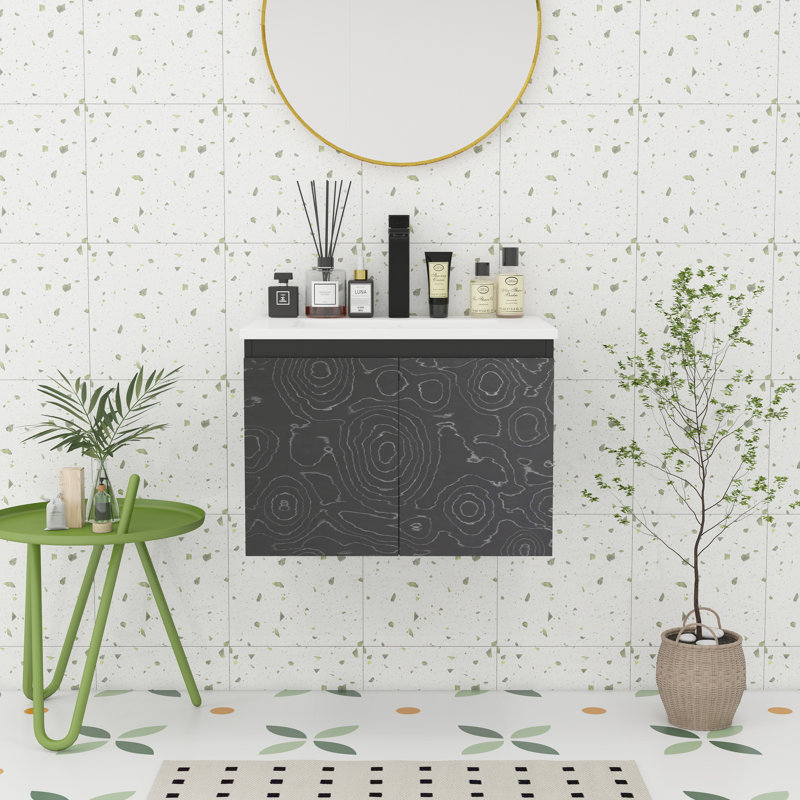Meuble-lavabo mural Minimalist Design, 24"