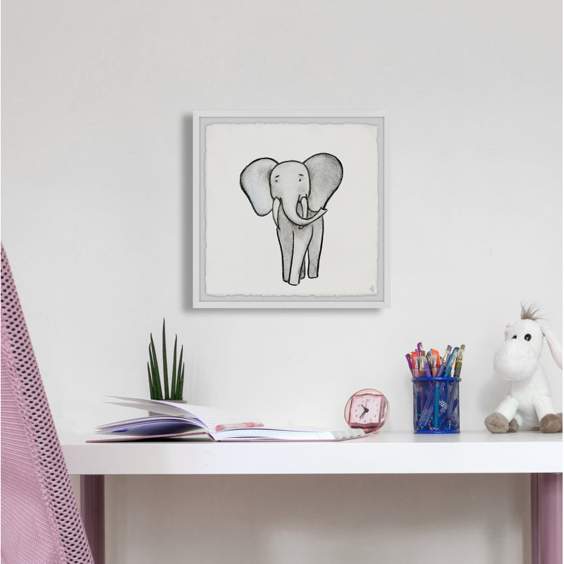 «B éléphant ambulant», reproduction encadrée, H 12 po x l 12 po x P 1,5 po