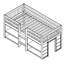 Lit mezzanine bas fantastique pour enfant équipé de tablettes à deux niveaux et d'un éclairage à DEL, parfait pour le confort des enfants et les besoins de rangement-942194555