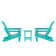 Moncrief 2 - Person Plastic Folding Adirondack Chair with Table