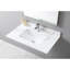 Plateau de meuble-lavabo de 37 po en pierre frittée dorée, avec lavabo rectangulaire en céramique et trou de robinet - flair en pierre facile à installer