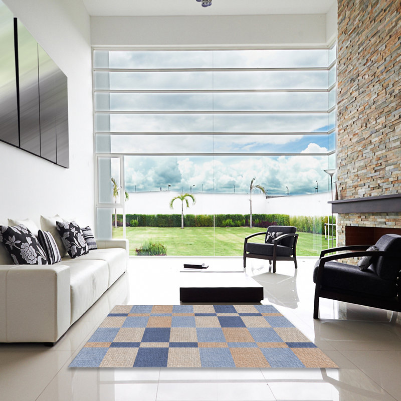 Geometric Indoor Rug, Square 4'