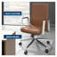 Fauteuil de bureau rembourré en cuir Waide-1404872404