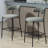 26'' Counter Height Bar Stools Teddy Fabric Cover Kitchen Island Counter Bar Stool With Black Powder Coating Base And Footrest-2139466194