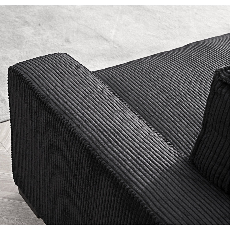 Sofa Couch With Sleek Design, Black