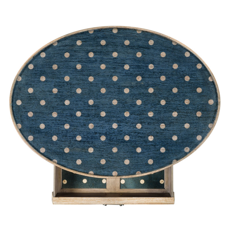 William Yeoward Solid Wood Tray Top End Table with Storage