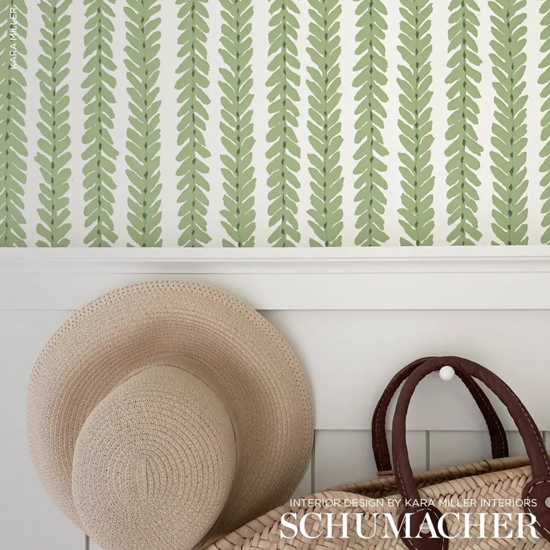Schumacher x Veere Grenney Woodperry Wallpaper, Green