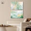 Double Green Set, ensemble de 2 toiles vertes et bleues par Art Remedy-114217980-114217985