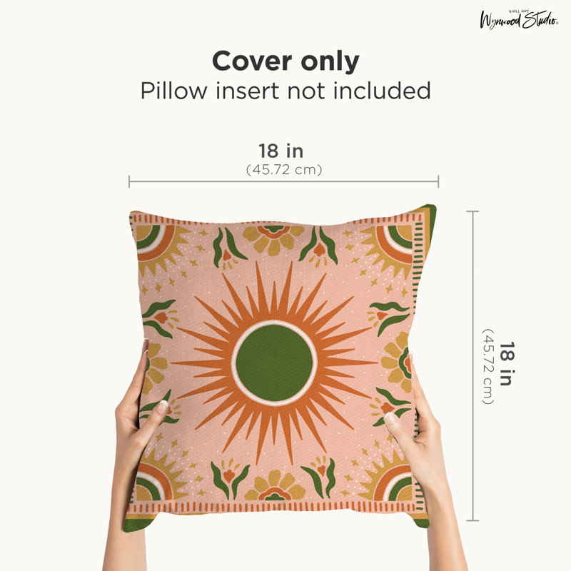 Housse de coussin floral en polyester