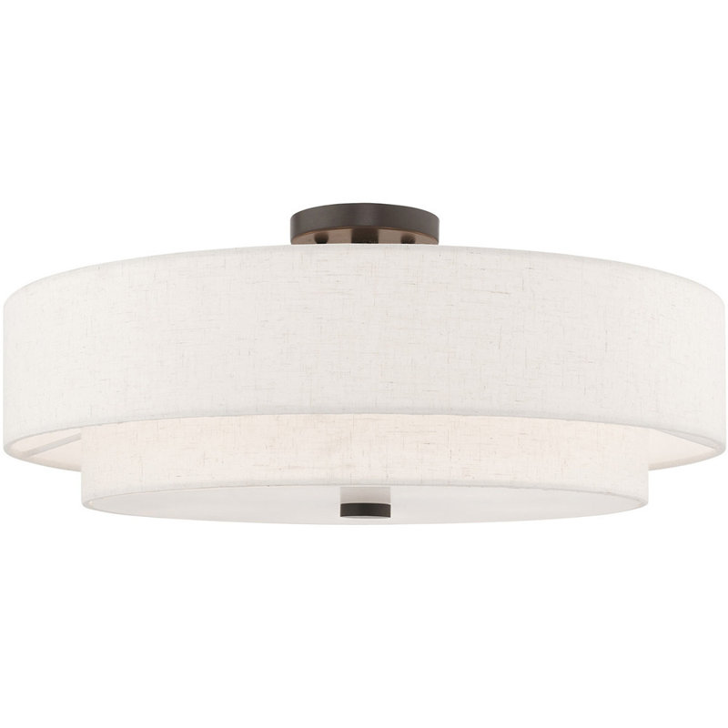 Carlishia Glass Flush Mount, English Bronze