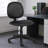 Nate Swivel Task Chair With Contour Back, Caster Wheels, Black Vinyl