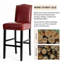 Tabouret de bar en cuir reconstitué avec dossier haut-2008008876
