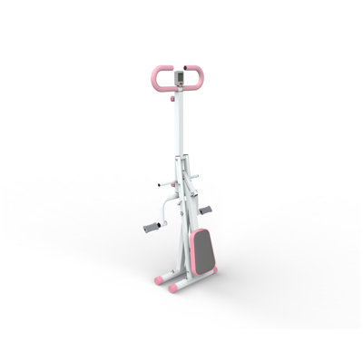 Home Squat Assist Trainer - Machine d'entraînement de fessier avec cadre en acier et poignée en caoutchouc, rose