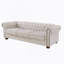 Canapé Chesterfield en tissu de lin-114124458