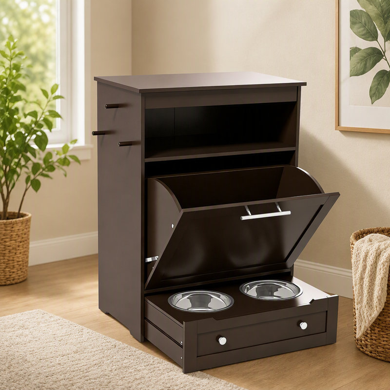 Armoire de rangement pour distributeur de nourriture pour animaux