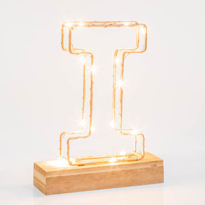 Light Up Letter  | Personalised Initial Copper Letter Light LED Alphabet Light Jim
