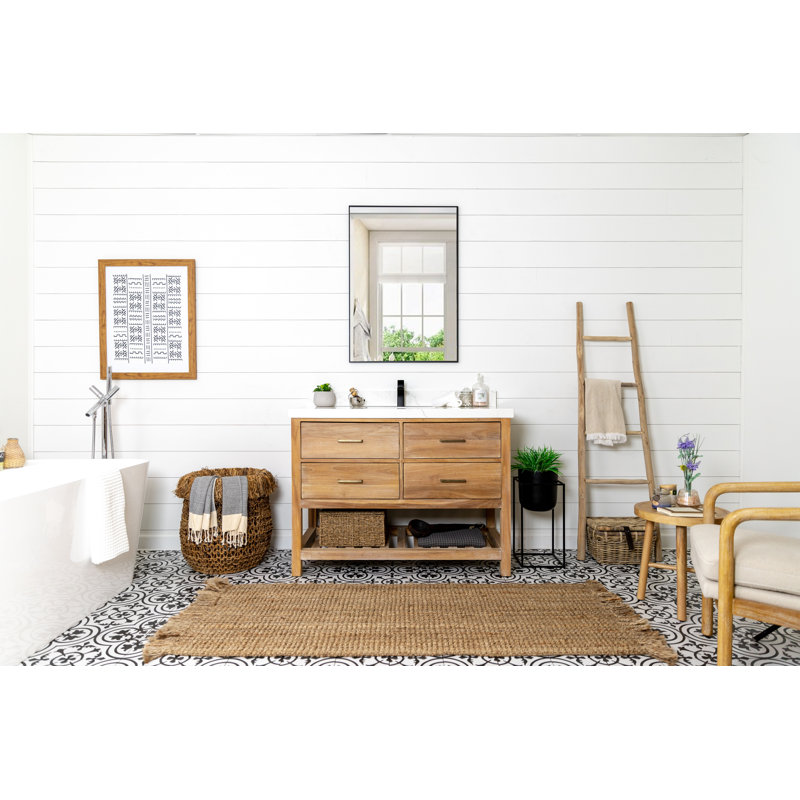 Ensemble de meuble-lavabo simple 48 po, Empira, Blanc délavé