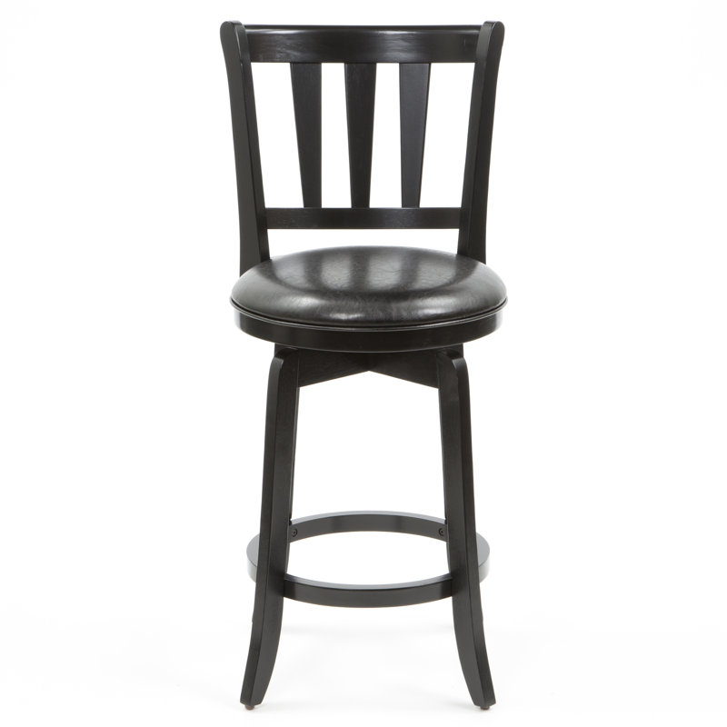 Arisa Swivel Stool, Bar Stool (30" Seat Height), Black