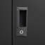 Armoire de rangement en métal avec portes verrouillables et tablette réglable, armoire de rangement pliante, armoire de rangement pliante pour bureau à domicile, école, garage, noir