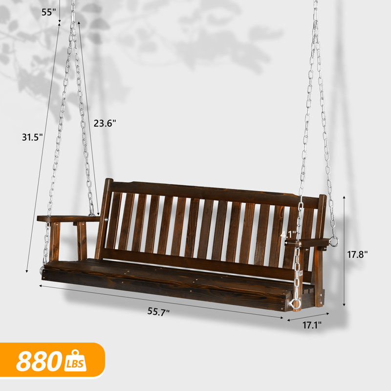 2 Person Porch Swing, Tan