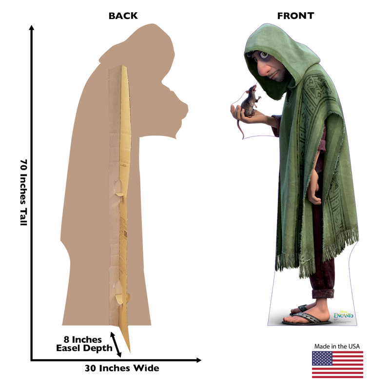 70'' Green and Brown Disney Encanto Bruno Cardboard Standup