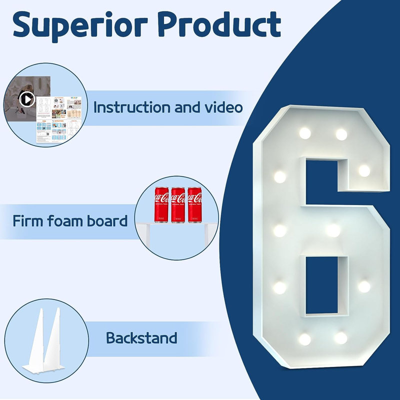 Badri 43.2'' No Subject Themed Marquee Sign