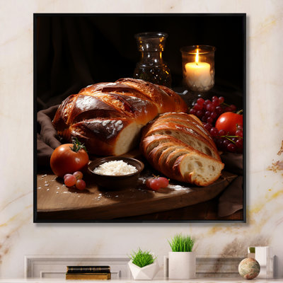 Judaïsme Challah Traditional Feast I sur impression sur toile