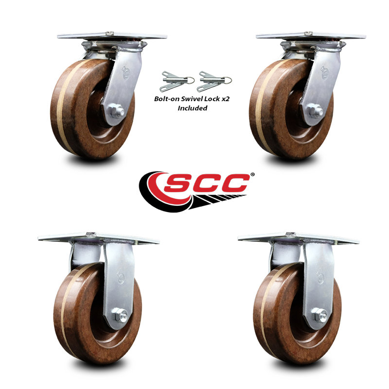 4 Piece Phenolic Caster Set
