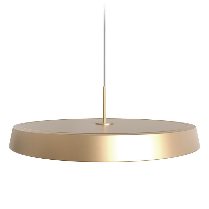 Cenk 1 - Light LED Single Pendant, 5cm H x 50cm W x 50cm D, Brass