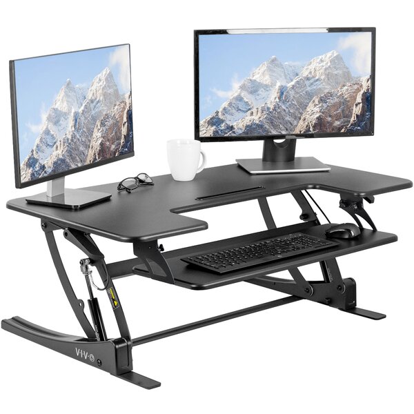 Vivo 36 Wide Electric Adjustable Height Stand Up Desk Converter