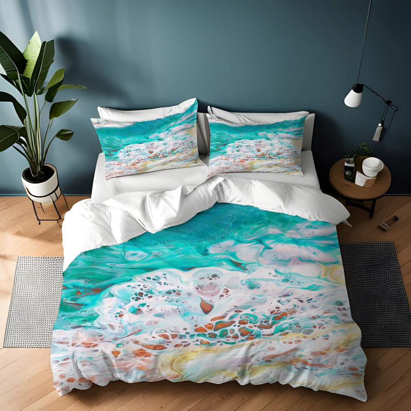 Abstract Duvet Cover, King Duvet Cover + 2 King Shams