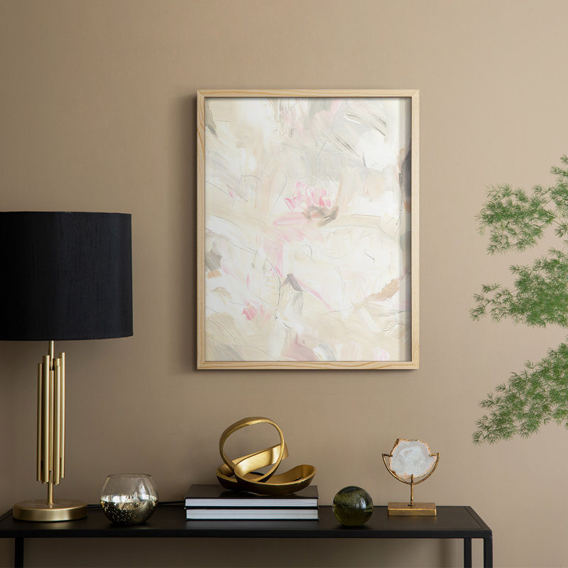 «Soft Abstraction I», reproduction encadrée - bois massif, H 11 po x l 9 po