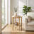 Connhal Round 2-Tier End Table with Rattan Shelf-1764265904