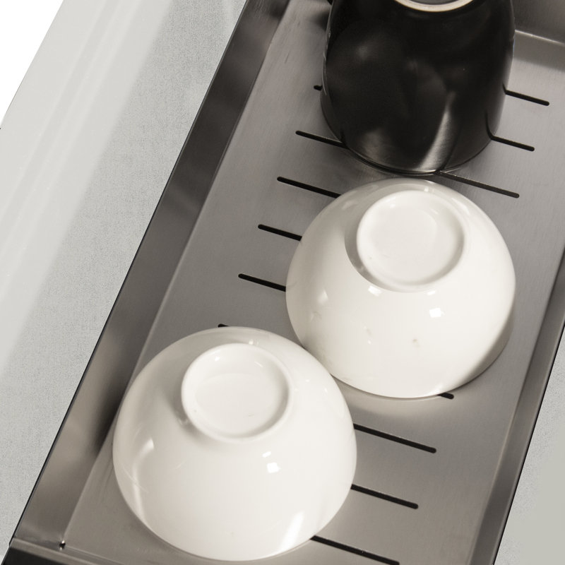 Nantucket Sinks 30 Inch  Dualmount Granite Composite Prep-Station with Side Set Drain, White