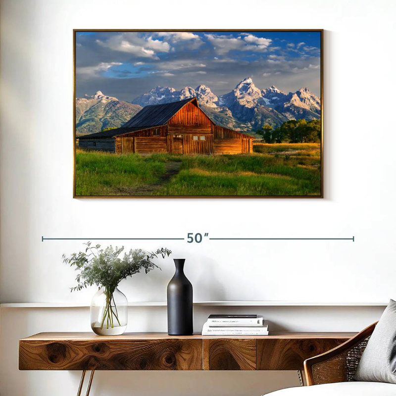 Parc national de Grand Teton, Wyoming, Cadre flottant doré, 40 po x 27 po