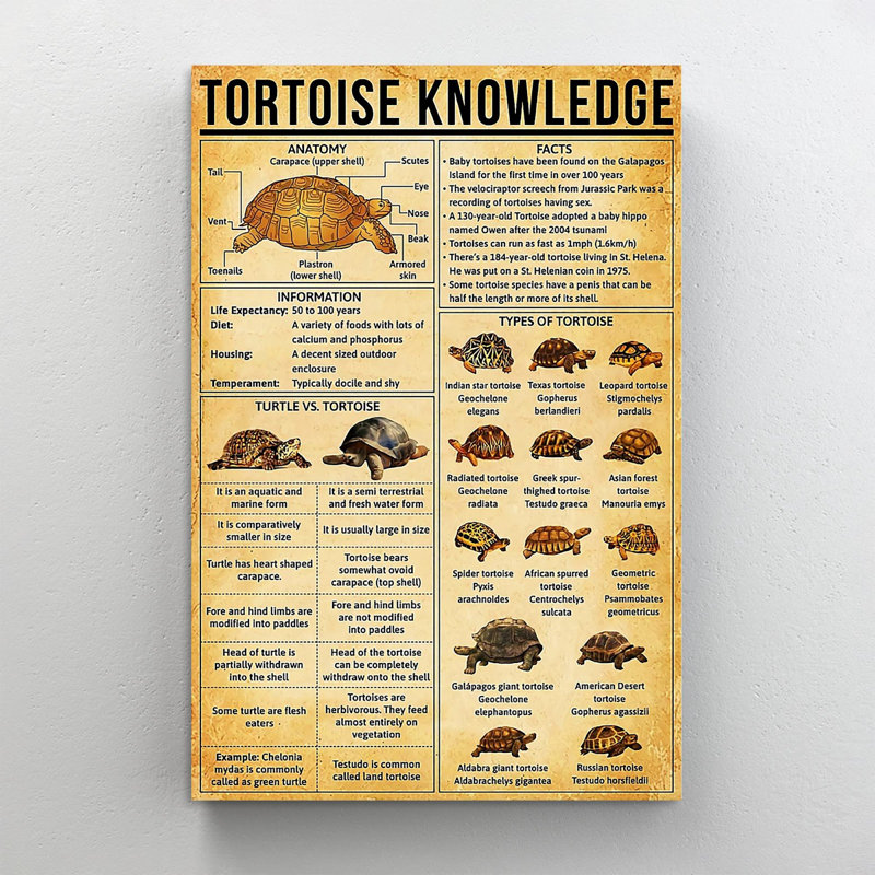 " Tortoise Knowledge ", 36" H x 24" W x 1.25" D