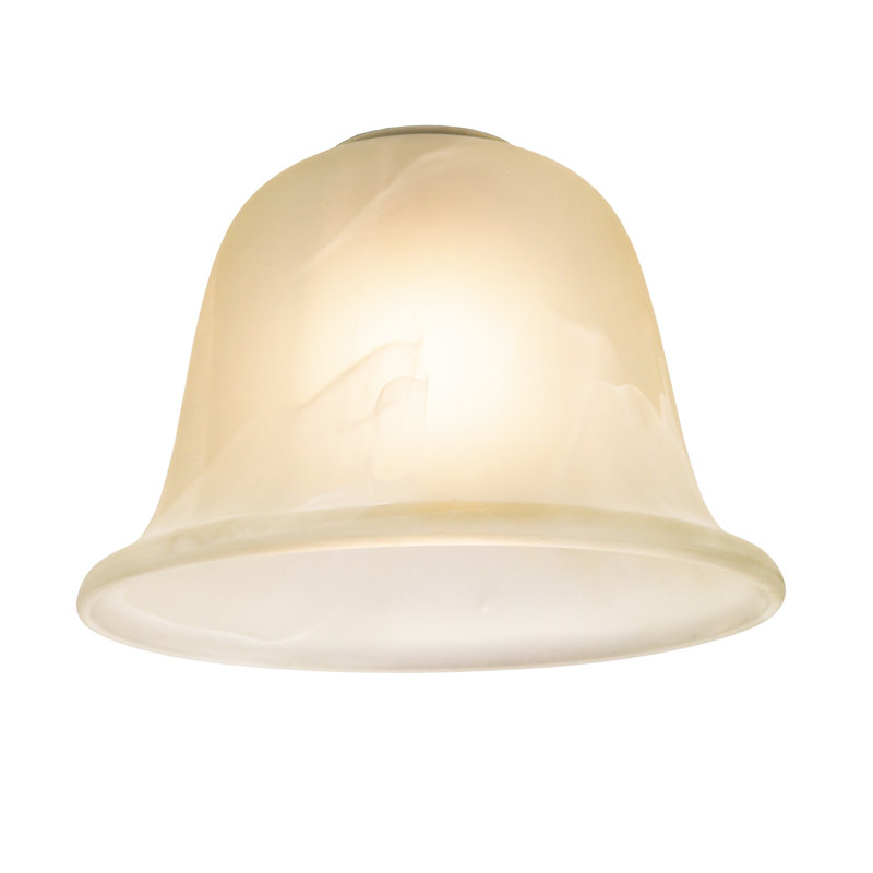 12cm H Glass Lamp Shade in White