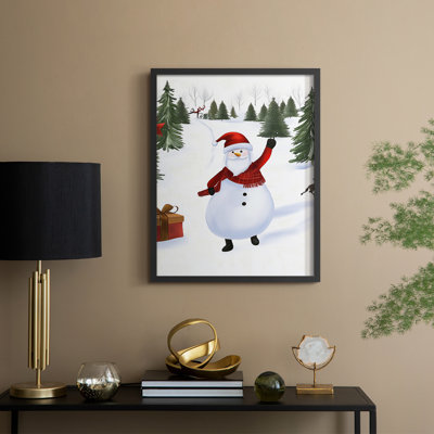 «Christmas Holiday Art» CECXCVI, reproduction d'art encadrée - bois massif