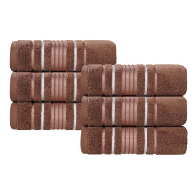 Sadie Zero Twist Cotton Solid and Jacquard Absorbent Towel Set