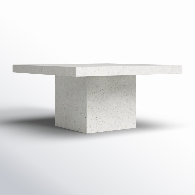 Kareen Bar & Counter Height Pedestal Dining Table, Ivory Terrazzo, Dining Table (30" Height)