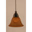Mini-luminaire suspendu en corde avec finition en cuivre noir et verre ambré 10 po-32464180-32464200-32464173