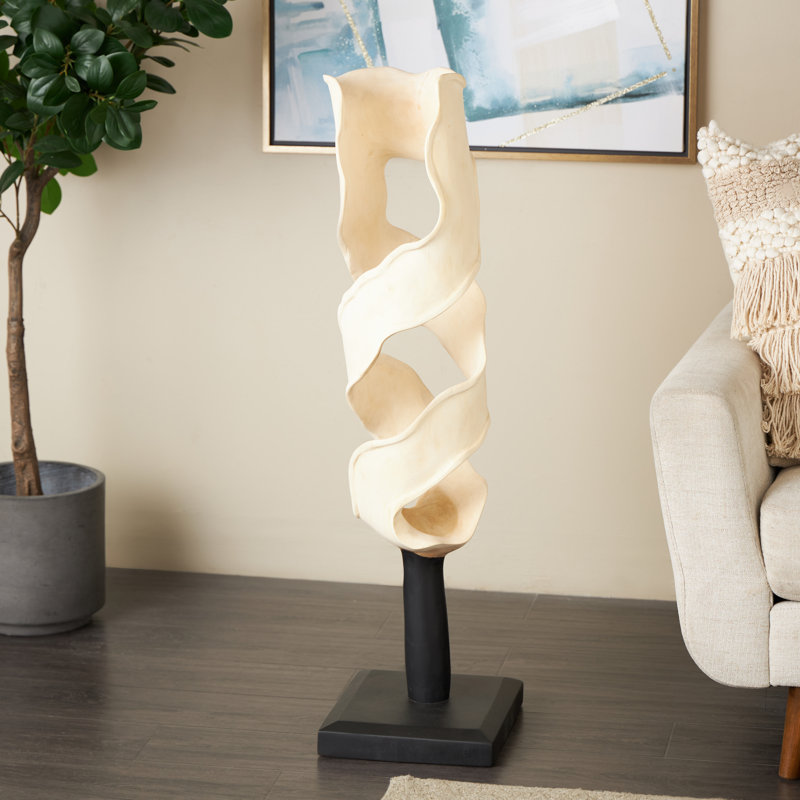 Sculpture en bois de teck Cole and Grey