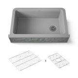 Cairn® Undermount Single-Bowl Farmhouse Kitchen Sink with Faceted Design