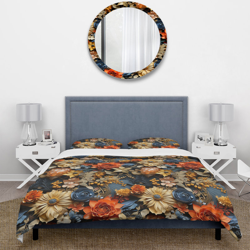 Ensemble de housse de couette Nako, Housse de couette pour grand lit et 2 taies décor