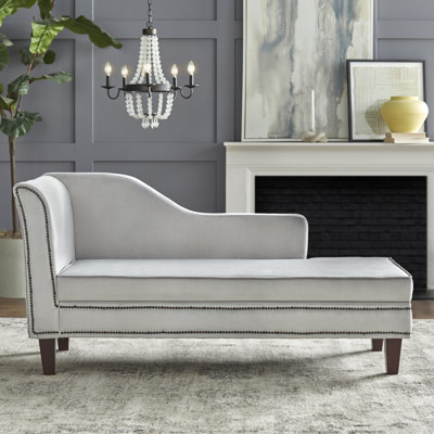 Elvester Velvet Chaise Lounge