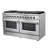 Galiano 60-inch Gas Range Stainless Steel, 10 Burners, 8.64 cu. ft. Double Convection Ovens