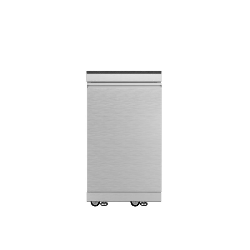 Armoires de rangement en acier inoxydable pour îlot de cuisine pour l'extérieur ouvert à gauche
