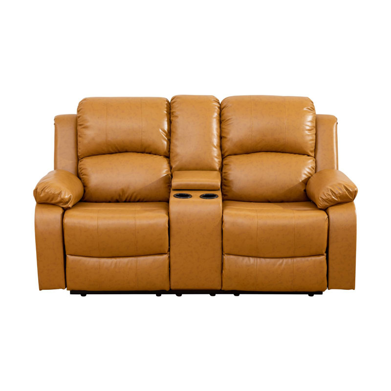 Causeuse inclinable Ginger, Jaune/brun