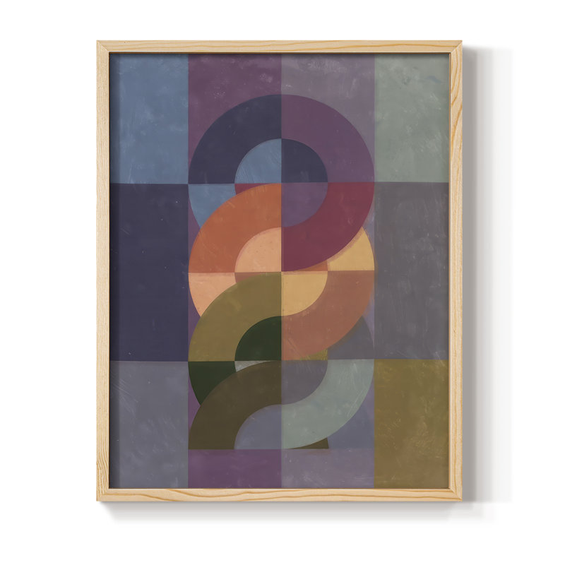 Chainweave I Framed Print - Solid Wood, Natural, 15" H x 12" W