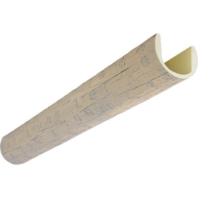 6"W x 4 1/2"H x 8"L SAMPLE - Heritage Timber Santa Fe Hand Hewn Faux Wood Log Beam, Sandstone